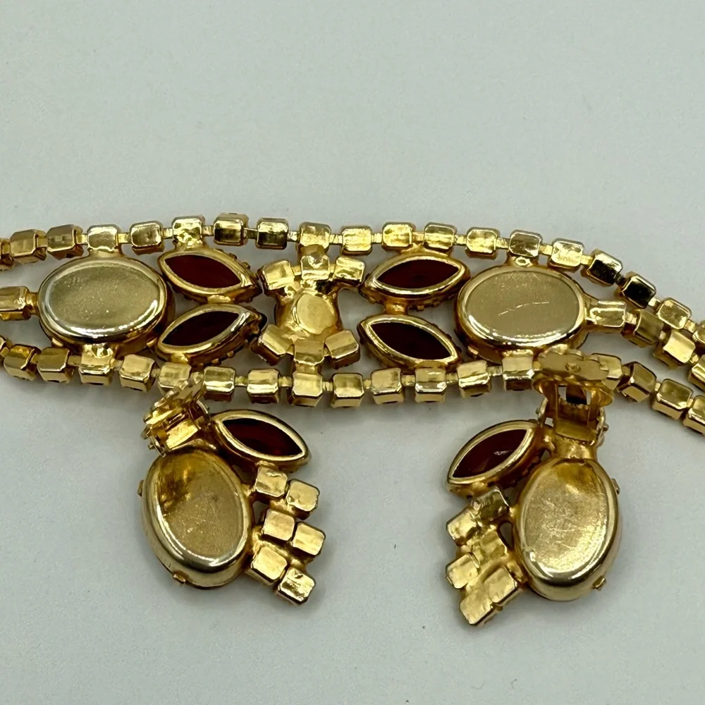 Vintage Juliana “Fantasia” 1965 w Vitrail Coated Stones Bracelet & Earrings Set